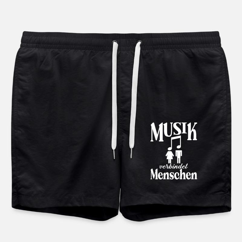 Musik verbindet Menschen - Badeshorts - Schwarz