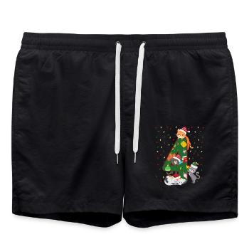 4 Jahre Alt Kinder Weihnachtsgeschenk Niedliche - Badeshorts - Schwarz - Vorne - AI Model Male 185 light (185cm)