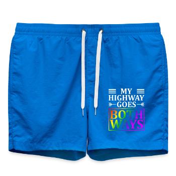 My highway goes both ways Lgbt - Swim Trunks - cobalt blue - Front