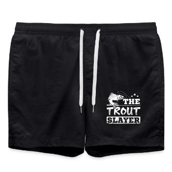 The trout slayer - Badeshorts - Schwarz - Vorne - AI Model Male 185 light (185cm)
