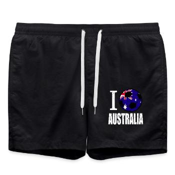 Australien Fußball - Badeshorts - Schwarz - Vorne - AI Model Male 185 light (185cm)