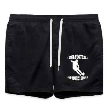 Fußballtrainer Fußballspieler Fußball Fußballer - Badeshorts - Schwarz - Vorne - AI Model Male 185 light (185cm)