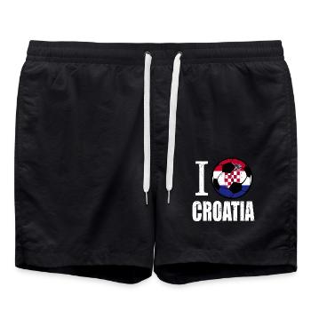 Croatie Football - Short de bain - noir - Devant - AI Model Male 185 light (185cm)