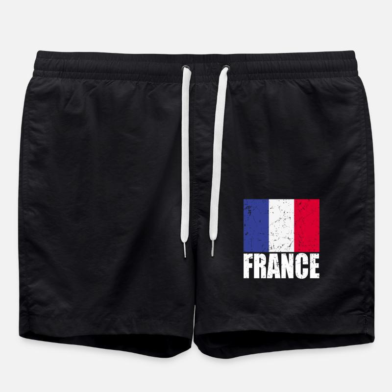 French flag - Swim Trunks - black