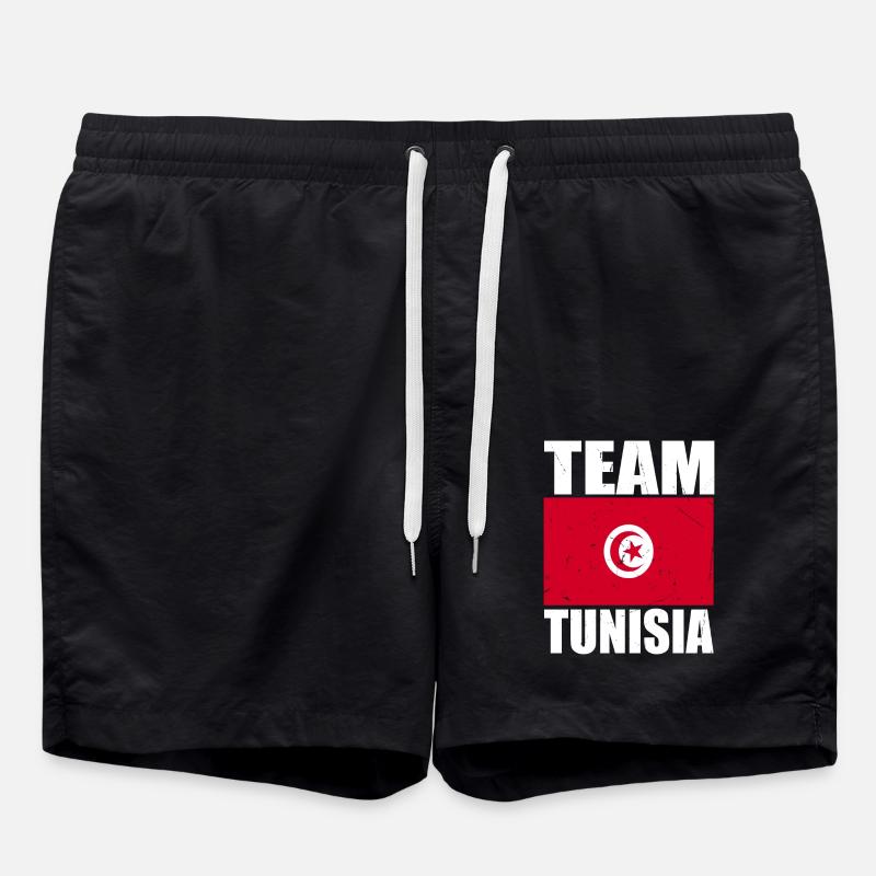Team Tunisia Football - Swim Trunks - black