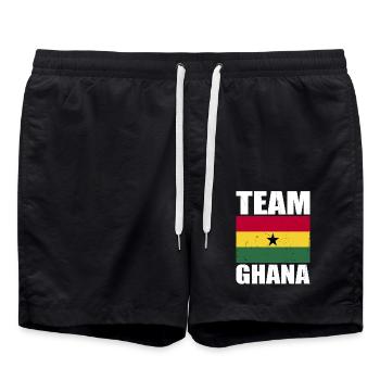 Équipe du Ghana de football - Short de bain - noir - Devant - AI Model Male 185 light (185cm)