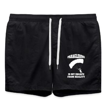 Paragleiter Gleitschirmfliegen Paragliding - Swim Trunks - black - Front - AI Model Male 185 light (185cm)