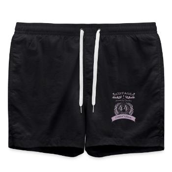 44th Birthday Gifts Vintage Brother - Swim Trunks - black - Front - AI Model Male 185 light (185cm)