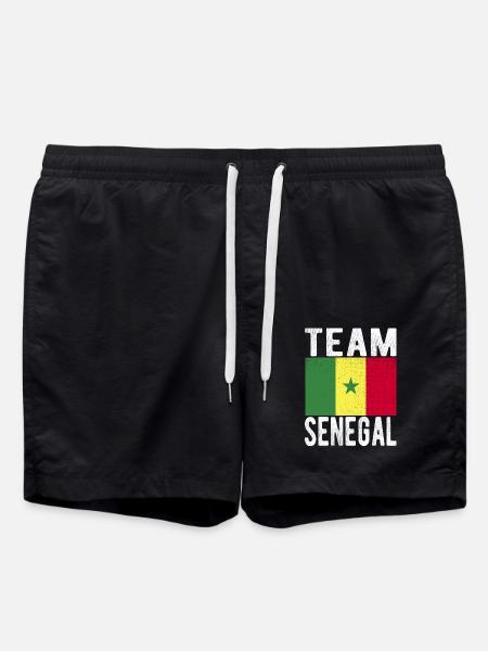 Senegal Flag - Swim Trunks - black