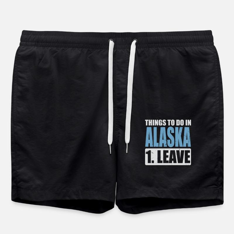 Alaska Memes - Swim Trunks - black