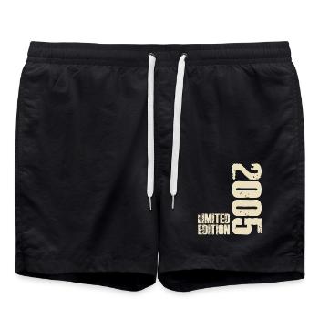 18th birthday born 2005 18 years - Swim Trunks - black - Front - AI Model Male 185 light (185cm)
