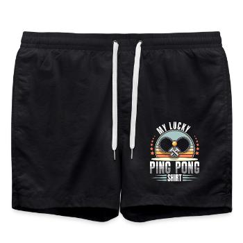 Table Tennis Ping Pong - Swim Trunks - black - Front - AI Model Male 185 light (185cm)