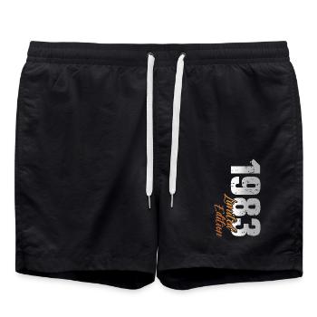40e anniversaire 1983 Né 40 ans - Short de bain - noir - Devant - AI Model Male 185 light (185cm)