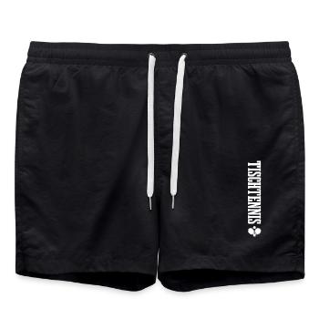 Tischtennis - Badeshorts - Schwarz - Vorne - AI Model Male 185 light (185cm)