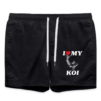J’adore ma carpe Koi - Short de bain - noir - Devant - AI Model Male 185 light (185cm)