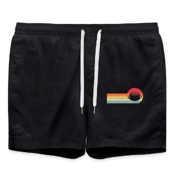 Football Retro Vintage - Swim Trunks - black - Front - AI Model Male 185 light (185cm)