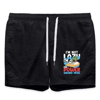 I'm Not Lazy I'm On Power Saving Mode - Badeshorts - Schwarz - Vorne - AI Model Male 185 light (185cm)