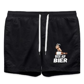 Bock auf Bier - Badeshorts - Schwarz - Vorne - AI Model Male 185 light (185cm)