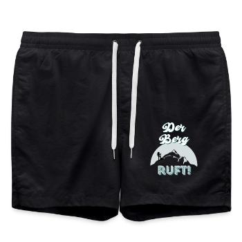 Lustiger Spruch für Wanderer Hiker Bergsteiger - Badeshorts - Schwarz - Vorne - AI Model Male 185 light (185cm)
