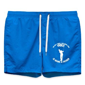 Golf Vater Golfschläger Golfball Dad Golfspieler - Badeshorts - Cobalt blue - Vorne