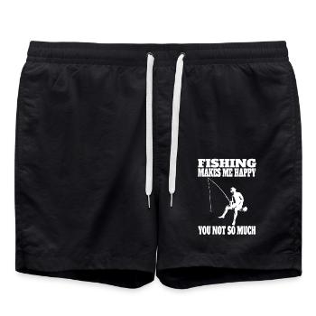 Pêche hameçon Dire pêcheur Pêche Pêche - Short de bain - noir - Devant - AI Model Male 185 light (185cm)