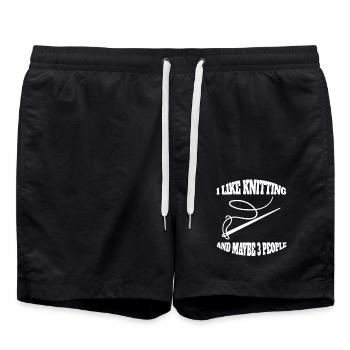 Tricot Dicton Couturière au crochet - Short de bain - noir - Devant - AI Model Male 185 light (185cm)