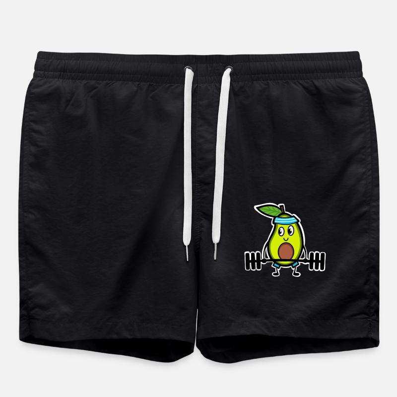 Avocado Weightlifting - Swim Trunks - black