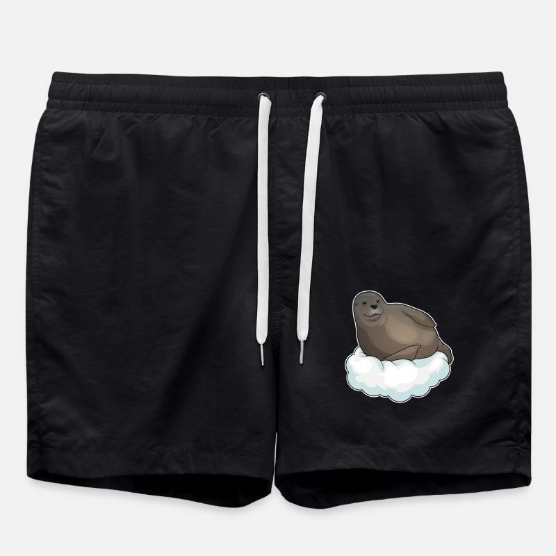 Seal Clouds - Swim Trunks - black