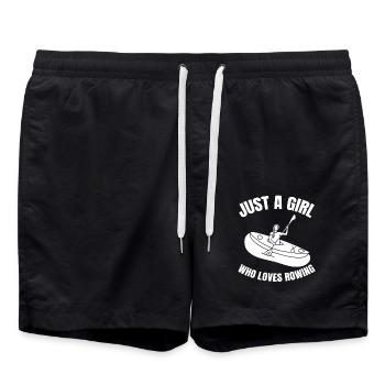 Rower funny rower saying rowing club rowing - Swim Trunks - black - Front - AI Model Male 185 light (185cm)