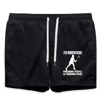 Joueur de badminton Fan de badminton Badminton - Short de bain - noir - Devant - AI Model Male 185 light (185cm)