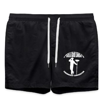 Ramoneur cadeau ramoneur ramonage - Short de bain - noir - Devant - AI Model Male 185 light (185cm)