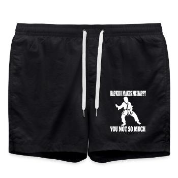 Hapkido Martial Arts Judo Aikido Martial Arts Karate - Swim Trunks - black - Front - AI Model Male 185 light (185cm)