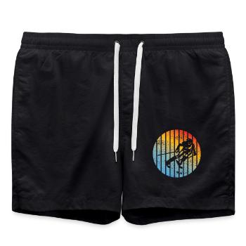 Skieurs Noël Ski Ski Sports d’hiver - Short de bain - noir - Devant - AI Model Male 185 light (185cm)