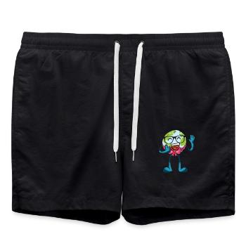 Paix Amour Sauvez notre planète Terre - Short de bain - noir - Devant - AI Model Male 185 light (185cm)