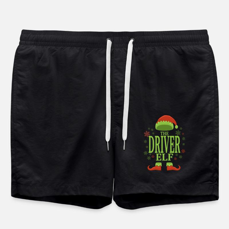 Driver Christmas Elf - Swim Trunks - black