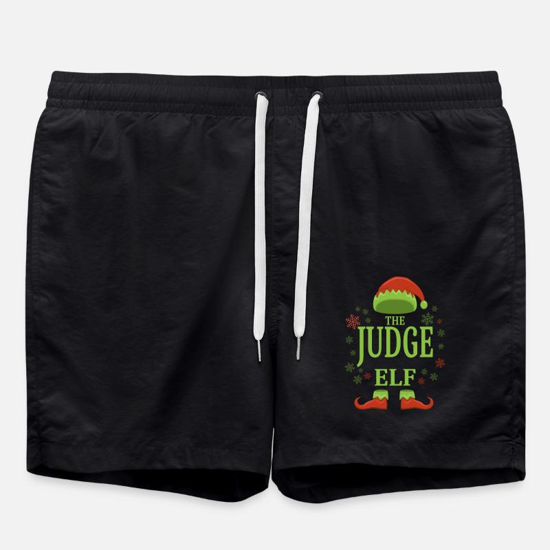 Judge Christmas Elf - Swim Trunks - black