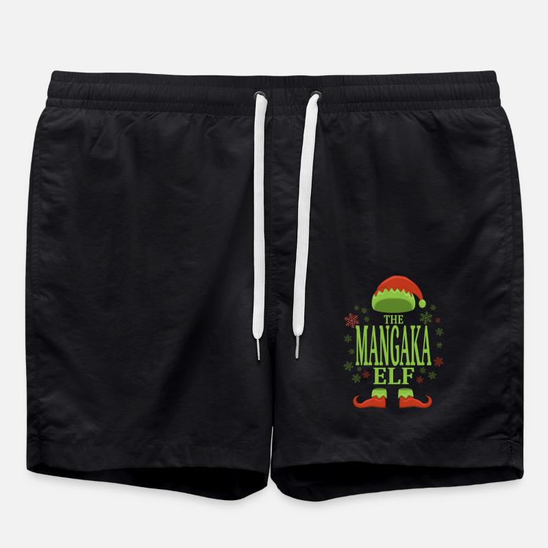 Mangaka Christmas Elf - Swim Trunks - black