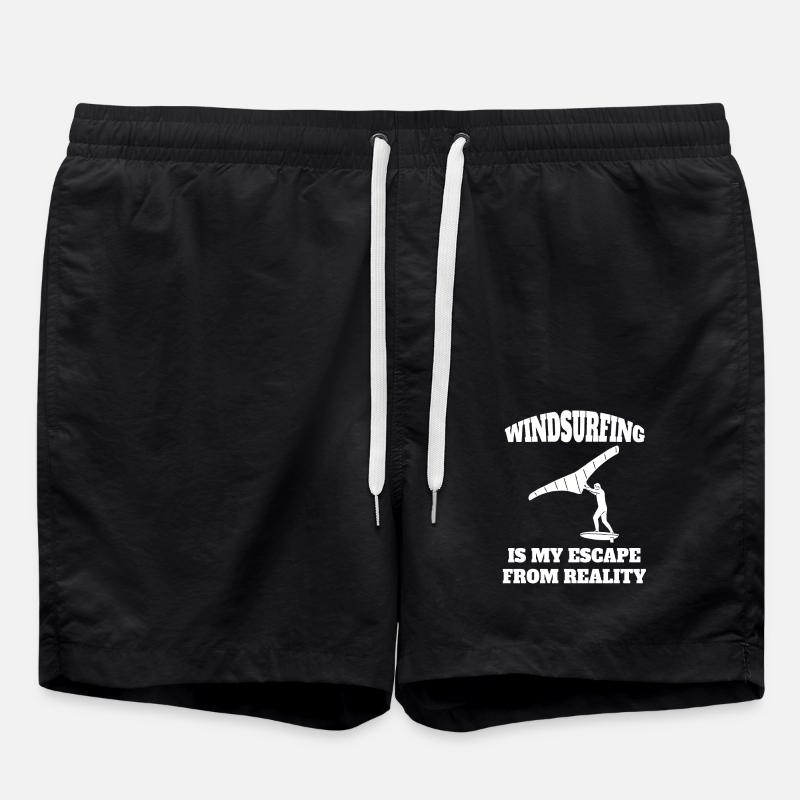 Windsurfing Windsurfer Surfen Kitesurfer Geschenk - Badeshorts - Schwarz