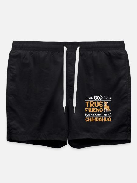 True friend dog chihuahua - Swim Trunks - black