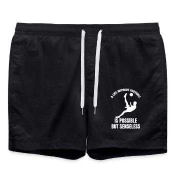 Fußballtrainer Fußballer Fußball Fußballspieler - Badeshorts - Schwarz - Vorne - AI Model Male 185 light (185cm)