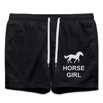 Citation de fille de cheval disant - Short de bain - noir - Devant - AI Model Male 185 light (185cm)