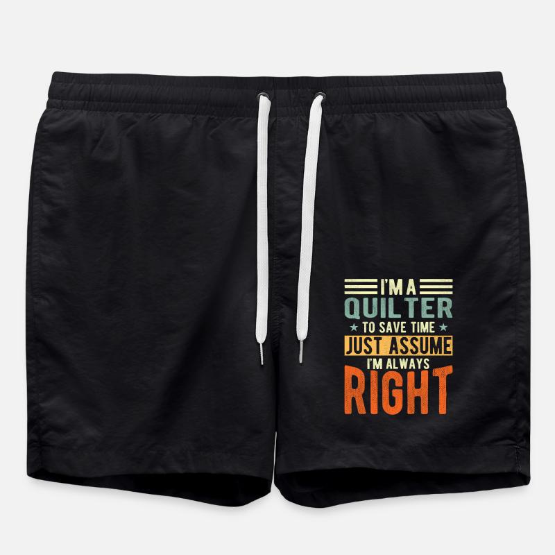 Quilter - Badeshorts - Schwarz