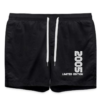 18. Geburtstag 2005 Jahrgang 18 Jahre - Badeshorts - Schwarz - Vorne - AI Model Male 185 light (185cm)