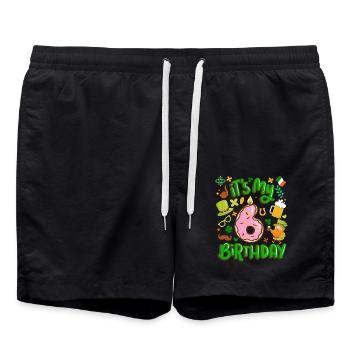C’est mon beignet de vacances de 6 ans. - Short de bain - noir - Devant - AI Model Male 185 light (185cm)
