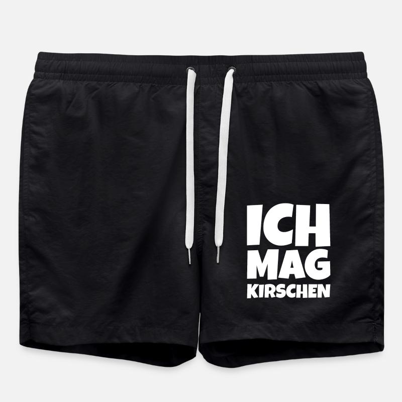 Ich mag Kirschen - Badeshorts - Schwarz