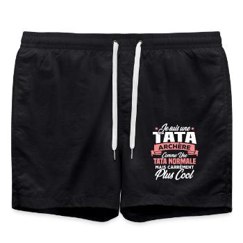 Je suis une tata archère - Short de bain - noir - Devant - AI Model Male 185 light (185cm)