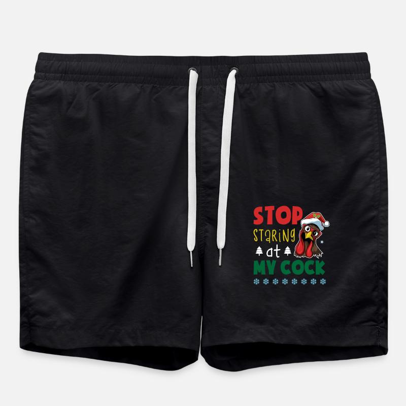 Christmas Cook Thangsgiving Turkey - Swim Trunks - black