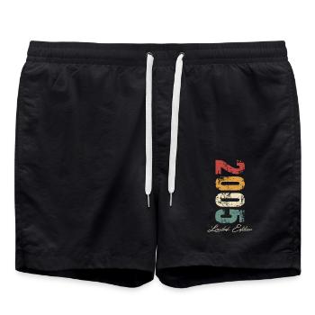 18th birthday 2005 Born 18 years - Swim Trunks - black - Front - AI Model Male 185 light (185cm)