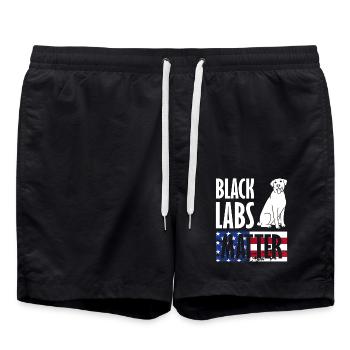 Black Labs Matter 4 juillet Dog Lovers - Short de bain - noir - Devant - AI Model Male 185 light (185cm)