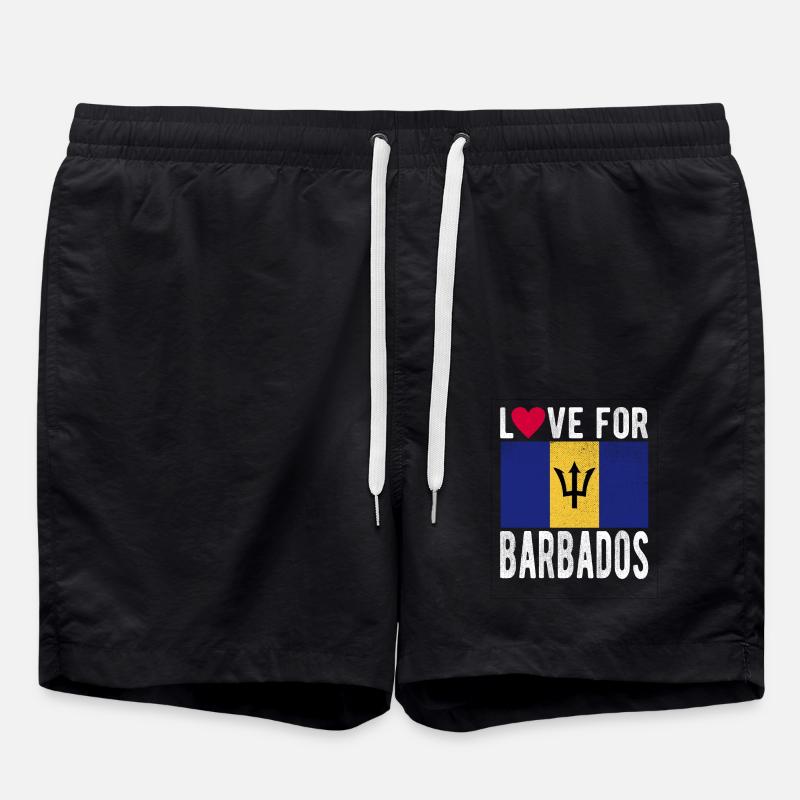 Barbados Souvenir - Swim Trunks - black